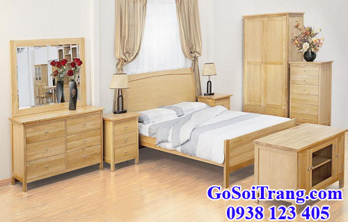 gỗ sồi trắng (gỗ white oak) làm nội thất giường ngũ