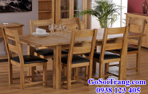 gỗ sồi trắng (white oak) làm bàn ghế