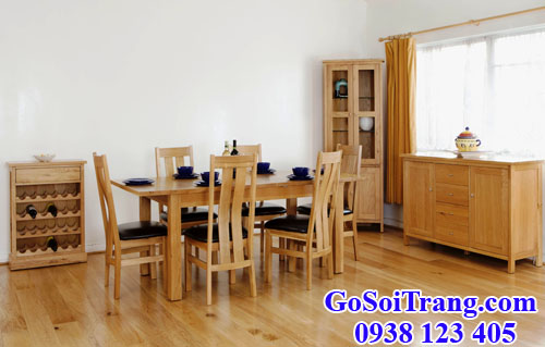 gỗ sồi trắng (white oak) làm bàn ghế 